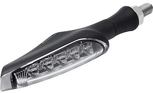 KOSO Motorrad Blinker E geprüft LED Blinker Metall M8 schwarz, klares Glas