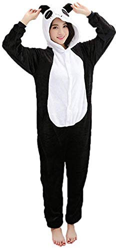 LATH.PIN Pigiama Panda Donna Kigurumi Unisex Adulto Cosplay Halloween Carnevale Costume Animale Pigiama Pinguino