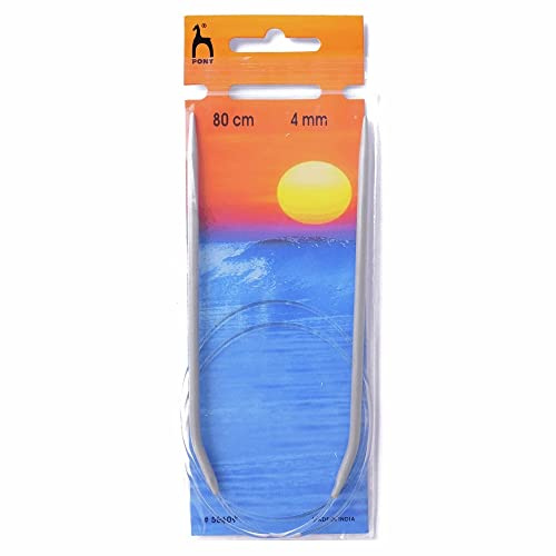 Pony Fixed Classic Circular Knitting Pins, Aluminium, Multi-Colour, 8 x 4 x 21 cm