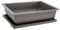 Bonsai Tree Plastic Training Pot and Matching Tray in Grey - 24cm x 17cm x 7cm