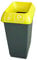Chabrias Ltd 50 Litre Recycling Waste Bin With Lid & Logo Sticker Included (Yellow Lid & Mixed Textile Logo)
