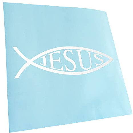 Autoaufkleber - Jesus Fisch Aufkleber für Auto, Laptop, Fahrrad, LKW, Motorrad mehrfarbig JDM Decal Racing