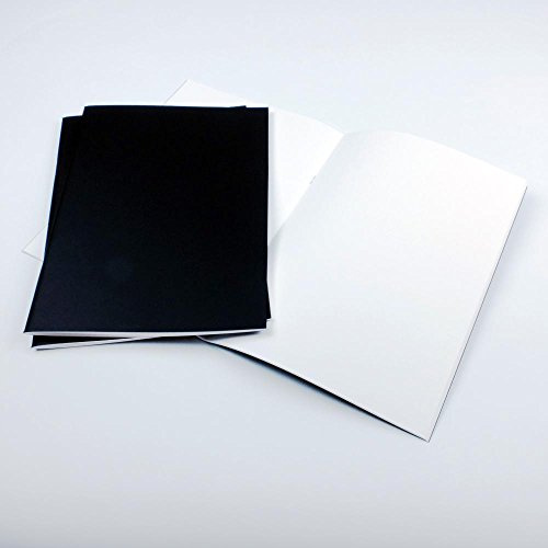 Seawhite of Brighton – 3 Notizbücher, Design mit Deckel in schwarz/matt, 140 g/m2, Rolle weiß