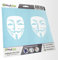 - 2X Kennzeichenaufkleber -Anonymous Maske Aufkleber für Auto, Laptop, Fahrrad, LKW, Motorrad Mehrfarbig JDM Decal Racing
