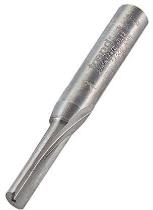 Trend Professional Single Flute Cutter, 5mm Diameter, 1/4 Inch Shank, 19mm Cut Length, Tungsten Carbide Tipped, 2/45X1/4TC