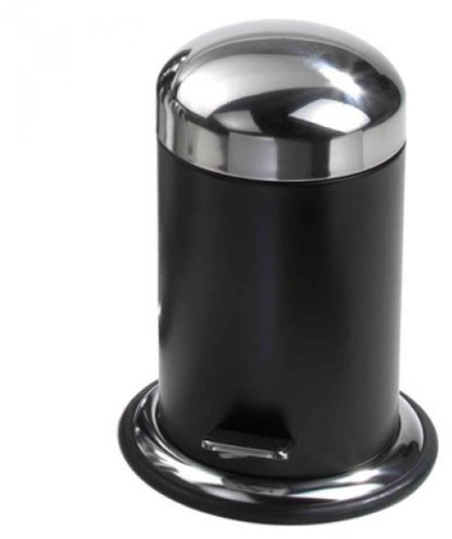 Decor Walther TE 30 Treteimer -Schwarz / Edelstahl poliert
