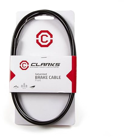 Clarks Cycle Systems Galvanised Road/MTB Brake Inner & Outer Cable Kit, Black, Single Cable, Front Brake