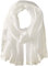 Calvin Klein Damen Satin Border Chiffon Scarf Mode-Schal, eierschalenfarben, Einheitsgröße