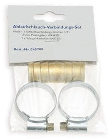 Ablaufschlauch Verbindungs-Set / Schlauchverbindung / Verbindungsröhrchen / Schlauchklemme