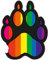 INDIGOS UG Aufkleber Autoaufkleber JDM Die Hart - Gay Pride Rainbow Bear Paw Print Bumper Sticker 101mmX127mm