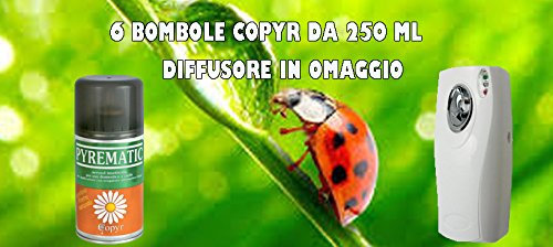 INSETTICIDA COPYR 6 RICARICHE DA 250 ML DIFFUSORE OMAGGIO
