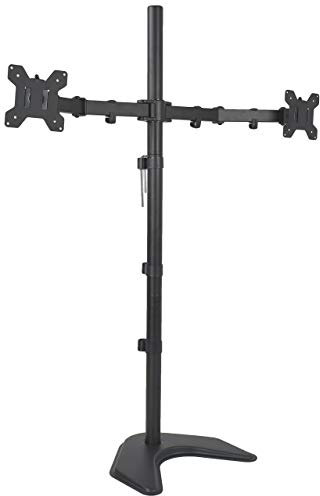 VIVO STAND-V012F - Supporto da scrivania per doppio monitor, con asta extra alta da 101,6 cm, regolabile in altezza, per schermi fino a 27