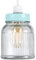 MiniSun | Retro Style Blue and Clear Glass Jar Ceiling Light Shade | Pendant Lights, Home Décor & Improvement Essential