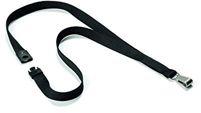 Durable Textilband Soft Colours mit Karabinerhaken, 10 Stück, schwarz, 812701