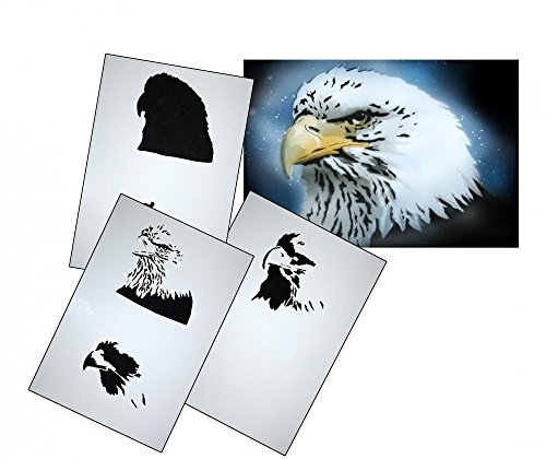 UMR-Design AS-067 Adler Airbrushschablone Step by Step Grösse M