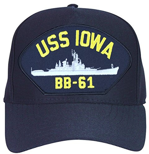 Navy Caps USS Iowa BB-61 Schiffskappe, Navy Blue, Herren, Baseball Cap, One Size M-XL, Klassisch, Sommer, Militär-Emblem, Breathable, Sun Protection