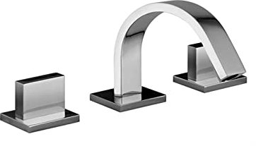 Paffoni Bidet LEVEL Batteria bidet 3 fori senza scarico leva Piatta