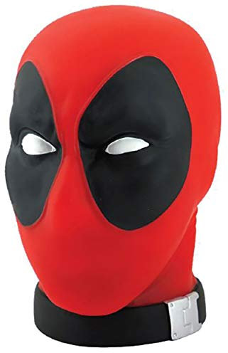 Monogram-Deadpool Head Bank Banco novedoso, como se Muestra en la Imagen, Color Rojo, Negro, Estándar (Diamond Comic Distributors FEB158366)