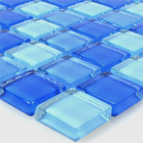 Glasmosaik Fliesen Neptune Blau Mix Schwimmbad Fliesen Pool Küche Badezimmer WC