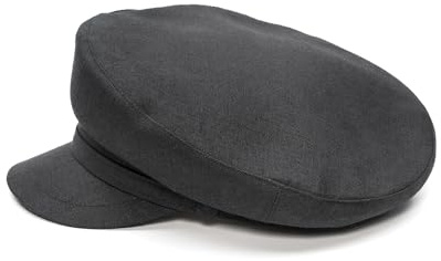 Sterkowski Pireus Sommermütze | 100% Leinen Bretonmütze Für Herren und Damen | Leichte Marine Cap