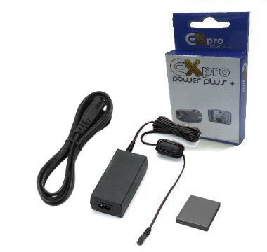 Ex-Pro® DMW-AC5, DMW-AC5EB 5.1v 1.1Amp, AC Mains Power Supply Adapter & DMW-DCC10 Battery coupler kit for Panasonic Lumix DMC-FH2, DMC-FH4, DMC-FH5, DMC-FH6, DMC-FH7, DMC-FH8, DMC-FH24, DMC-FH25