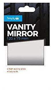 Simply VM01 Vanity Mirror Glass, 120 x 75 mm, Silver