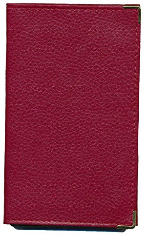 Syl'la Porte Carte Grise et Papier Voiture en Cuir pour Femme ou Homme Rouge