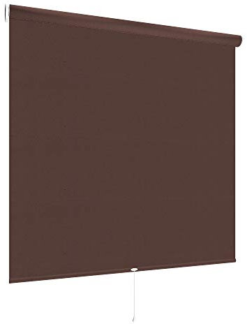 deko-raumshop Springrollo Mittelzugrollo Schnapprollo Tür Fenster Rollo Vorhang Breite 60 bis 200 cm Höhe 180 cm Stoff Blickdicht lichtdurchlässig Sonnenschutz (Größe 100 x 180 cm, Farbe Braun)