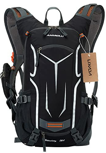 Lixada Fahrrad-Rucksack, 18 l, wasserdicht, atmungsaktiv, leicht, für Fitness, Laufen, Wandern, Klettern, Camping, Skifahren, Trekking