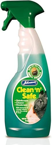 JOHNSONS CLEAN N SAFE SMALL ANIMAL MOUSE CAGE DISINFECTANT CLEANER 6 PACK 3L Y72