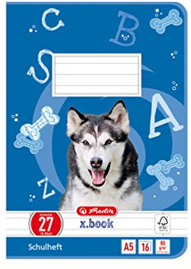Herlitz 11322617 Schulheft, DIN A5, Lineatur 3/liniert