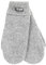 EEM Damen Winterhandschuhe Fäustling, 100% weiche Wolle, Thinsulate Thermofutter, grau melange S/M