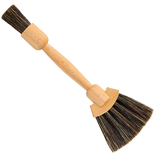 REDECKER Fächerstaubpinsel 27 cm, für schmale Ritzen und kleine Ecken, dunkle Borsten, Buchenholz, Made in Germany
