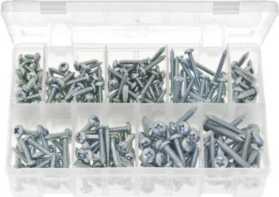 Assortment Box of Self-Tapping Screws Pan Head - Pozi (Large Sizes)