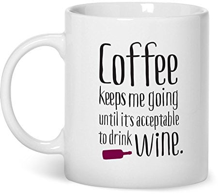 Funny Mug Gift Coffee Keeps Me Going for Women Novelty Mug with Quotes Christmas Birthday Present