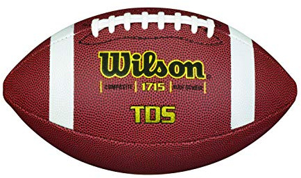 Wilson, Palla da football americano, TDS Composite, Pelle composita, Marrone, Per giocatori amatoriali, WTF1715X
