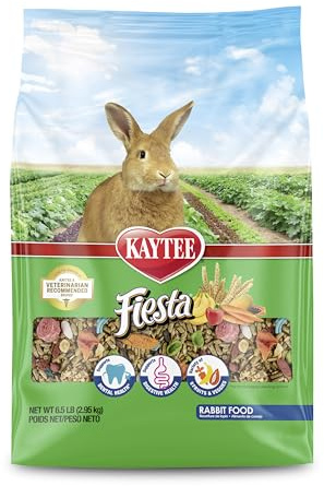 Kaytee Fiesta Rabbit Food, Nutritious and Fun Blend, Supports Dental Health and Digestion, 6.5 pounds