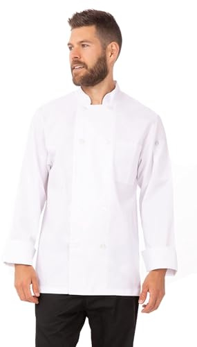 Chef Works Men's Le Mans Chef Jacket, White, 6X-Large