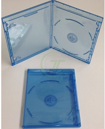 Elite BD Hüllen Single blau, CD/DVD Hüllen 100 Stück A-Ware Leerhüllen