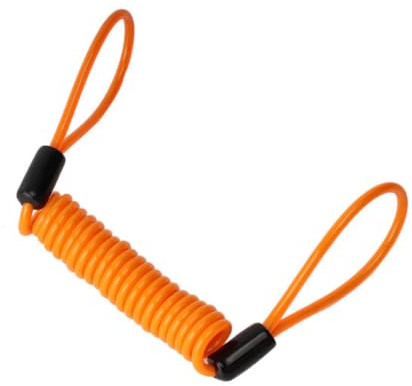 Tinksky Câble d’antivol de moto et verrouillage de disque, 1,2 m Orange