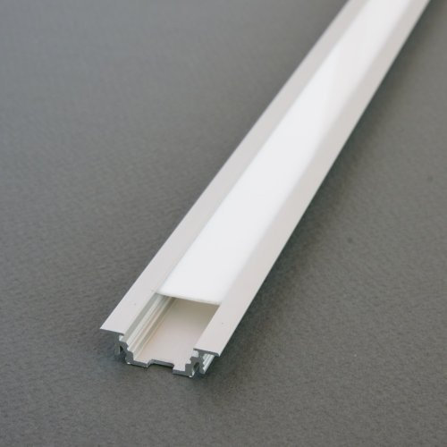 LEDsikon® 5x LED Profil GROOVE-T ALU 2m eloxiert + raureife (diffuse) Blende, 5 SETs für Streifen Strip