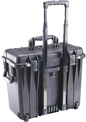 PELI 1440 Schützender Koffer mit Top Loader Design, Trolley Koffer, Reisekoffer, IP67 Wasser- und Staubdicht, 34L Volumen, Mit Schaumstoffeinlage (Anpassbar), Farbe: Schwarz