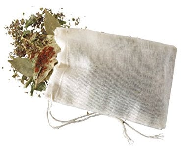 KitchenCraft Sacchetti di spezie fatti in casa per la cucina, in cotone, confezione da 4 sacchetti riutilizzabili per infusori di bouquet garni