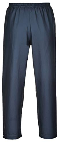 Portwest S451 Sealtex Classic Trousers Waterproof Generous Fit Button Front | Yellow, 2X Large, EN 343 Class 4:1, CE Certified, UPF 50+, Fully Elasticated Waistband, Tricot Knit, Durable, Adjustable Hem