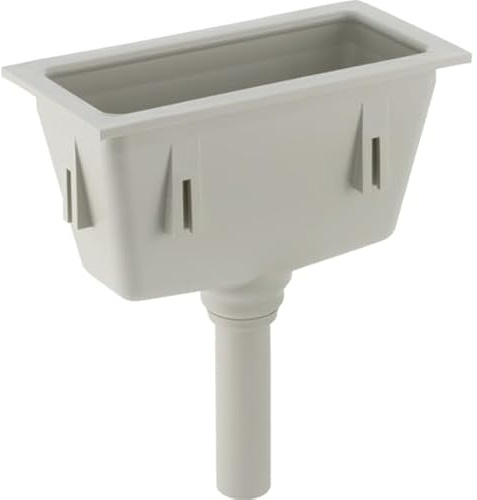 Geberit Trichter rechteckig PP grau d 50 mm 295 x 145 mm m. eckigem Rand u. Ventil Filter 352389081