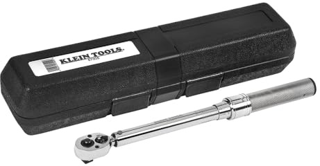 Drehmoment-Sensingschlüssel, 30 bis 250 Zoll/Pfund Reichweite, mikroverstellbarer Schraubenschlüssel, Vierkantantrieb Ratschenkopf, Klein Tools 57005