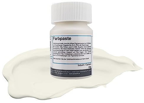 DD Composite Farbpaste 100g cremeweiß RAL 9001 Pigment hochkonzentriert für Kunstharze Epoxidharz Resin Polyesterharz Gießharz farbintensiv deckend