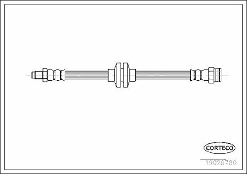 Corteco Bremsschlauch hinten passend für 147 156 | 19029780