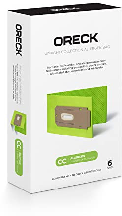 Oreck Type CC Upright Vacuum Cleaner Bag, AK1CC6A, 6-Pack, Green