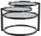 ASPECT Eterntity Glass Coffee Table Frames with Swivel Motion, Chrome/Clear, 58x50x43 cm,CT11C